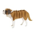 Miniatyrbild 1 av 2: 3D-modell i papper - FRIDOLIN - 3D-modell av Saint Bernard hund - Laserskuren kartong - 11×7×3,5 cm - Från 8 år