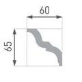 Miniatyrbild 3 av 5: PROVISTON Taklist Polystyren 60 x 65 x 2000 mm Vit Corniche