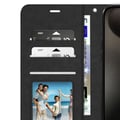 Miniatyrbild 3 av 5: Fodral för iPhone 15 Pro Plånboksställ Funktion med handledsrem Mayaxess Svart