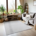 Miniatyrbild 1 av 4: Kortluggad matta - AYYILDIZ - Matta för vardagsrum - 200 x 290 cm - Silver - Antislip-baksida