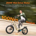 Miniatyrbillede 4 af 6: Folding elcykel - ENGWE - L20 3.0 Pro - Aftageligt batteri 48 V 15 Ah - Rækkevidde 160 km - Guld