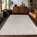 Miniatyrbild 1 av 4: Matta för vardagsrum - AYYILDIZ - 3D Design - Zickzack - Beige - 140x200 cm
