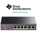 Miniatyrbild 2 av 4: Cudy GS1006P Switch PoE+ 6 portar Gigabit, 65 W, 4 * 10-100-1000Mbps PoE+ portar, CCTV-VLAN-läge, 802.3af- 802.3at