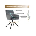 Miniatyrbild 4 av 5: Matstolar - MUVOE - Set om 6 - 360° svängbara - Mörkgrå sammet - Ergonomiska