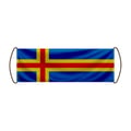 Miniatyrbild 1 av 3: Rullbanner – Ålandflagga – 17 x 50 cm – Polyester – Handflagga – Pixelforma