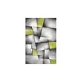 Miniatyrbild 3 av 3: Modern geometrisk abstrakt matta i tät sammet 13 mm för samtida designsalong (Dimension: 160x230 cm - Färg: Grön)