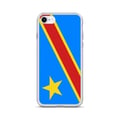 Miniatyrbild 1 av 2: Mobilskal - PIXELFORMA - iPhone 8 - Flagga RDC - Flexibel - Transparent TPU