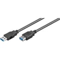 Miniatyrbild 2 av 2: Goobay 43998, 1,8 m, USB A, USB A, 3.0 (3.1 Gen 1), Hane-Hona, Svart