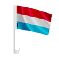 Miniatyrbild 1 av 2: Bilflagga Luxemburg – 14 x 21 cm – Polyester tyg – Fäste på fönster – 20 stycken – Pixelforma