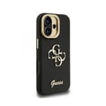 Miniatyrbild 5 av 6: Guess PU Grained 4G Logo Stativ Kameraramska Fodral för iPhone 16 6.1" Svart - GUHCP16SPCS4GSK