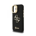 Miniatyrbild 6 av 6: Guess PU Grained 4G Logo Stativ Kameraramska Fodral för iPhone 16 6.1" Svart - GUHCP16SPCS4GSK
