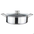 Miniatyrbild 1 av 6: Sautépanna 28 cm - CHEFFINGER - Bee-honeycomb - Rostfritt stål - Glaslock - Non-stick