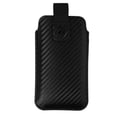 Miniatyrbild 1 av 5: Carbon Effect Smartphone Bälte Hölster Pull-Up Tab Storlek XXL Forcell Svart