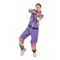 Miniatyrbild 4 av 6: Kostym - PtitClown - Träningsdräkt År 80 - Lila/Gul/Rosa - Polyester