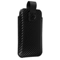 Miniatyrbild 4 av 5: Carbon Effect Smartphone Bälte Hölster Pull-Up Tab Storlek XXL Forcell Svart