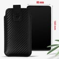 Miniatyrbild 3 av 5: Carbon Effect Smartphone Bälte Hölster Pull-Up Tab Storlek XXL Forcell Svart