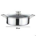 Miniatyrbild 5 av 6: Sautépanna 28 cm - CHEFFINGER - Bee-honeycomb - Rostfritt stål - Glaslock - Non-stick