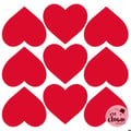Miniatyrbild 3 av 5: Röda hjärtstickers - LILLA CLOWN - Alla hjärtans dag - Huvudfärg: Röd - Målgrupp: Barn