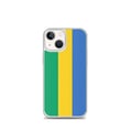 Miniatyrbild 1 av 2: Mobilskal – Gabons flagga – Kompatibel med iPhone 13 mini – Flexibelt fodral – Stötsäkert och slitstarkt – Silikon - Pixelforma