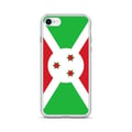 Miniatyrbild 1 av 2: iPhone-fodral - Burundi-flagga - Flexibelt modell - Transparent plast - Vertikal position