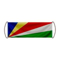 Miniatyrbild 1 av 3: Scrollbanner – Seychellernas flagga – 17 x 50 cm – Polyester – Handflagga – Pixelforma