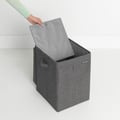 Miniatyrbild 2 av 4: Tvättkorg - BRABANTIA - 120442 - 35L - Peppar svart - Stapelbar - Med lock