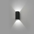 Miniatyrbild 1 av 2: Trädgårdsvägglampa i mörkgrå aluminium - FARO - Bruc - 2 LED-lampor - IP54