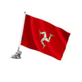 Miniatyrbild 1 av 3: Suction Mast – Flagga för Isle of Man – 27 x 35 cm – Polyester – Rostfritt Stål – Pixelforma