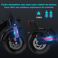 Miniatyrbillede 5 af 6: Sammenfoldelig Elektrisk Scooter - HITWAY - 10" Solid Dæk - 500W - APP - 48V 15.6Ah Batteri - Sort&Rød Scooter