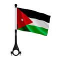 Miniatyrbild 1 av 3: Cykelflagga Jordanien i polyester – 14 x 21 cm – Cykelflagga – 5 stycken