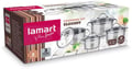 Miniatyrbild 2 av 2: Köksbatteri Rostfritt Stål Grytset 8-delar Lamart LTSSSET8