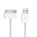 Miniatyrbild 2 av 2: USB-kabel [Kompatibel med iPhone 4 - 4S - 3G - 3GS] Vit laddare 1 meter [Phonillico®]