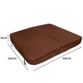 Pikkukuva 6 / 8: Hot Tub Cover Spa Lid 2m x 2m Square Brown Hard Top Weatherproof PVC Leather Foam 25KG/m3 Density Galvanized C-Channel UV Mildew Flame Resistant 4 x Lock Down Straps With Keys 6 x Lifting Handles