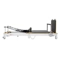 Miniatyrbillede 3 af 10: Sammenklappelig Pilates Reformer | Eg/Aluminium | Maks. belastning 200 kg | Remskiver, fodstang og tilbehør | Justerbart modstandssystem med fjedre |