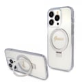 Miniatyrbilde 1 av 10: Guess iPhone 15 Pro Max Deksel Ring Stand Glitter MagSafe Transparent