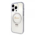 Miniatyrbilde 2 av 10: Guess iPhone 15 Pro Max Deksel Ring Stand Glitter MagSafe Transparent