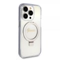 Miniatyrbilde 4 av 10: Guess iPhone 15 Pro Max Deksel Ring Stand Glitter MagSafe Transparent