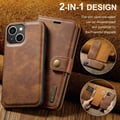 Miniatyrbilde 6 av 10: Dg.Ming iPhone 14 Plus Etui Avtagbart Deksel Brun