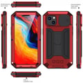 Miniatyrbilde 2 av 2: R-JUST iPhone 14 Plus Deksel Kamerabeskyttelse Stativfunksjon Rød