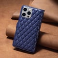 Miniatyrbilde 7 av 9: iPhone 14 Pro Max Etui Rombemønster Glidelås Blå