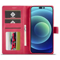 Miniatyrbilde 2 av 10: Lc.Imeeke iPhone 15 Pro Etui med Kortlomme stativfunksjon Magenta