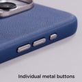 Miniatyrbilde 4 av 8: Joyroom iPhone 15 Pro Max Deksel Litchi Pattern Series MagSafe Blå