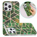 Miniatyrbilde 3 av 4: iPhone 15 Pro Deksel Marmormønster Grønn