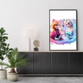 Pikkukuva 2 / 8: Frozen Poster 50x70 cm – Barnrum Affisch | Frost Väggkonst | Färgglad Dekoration