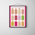 Miniatyrbillede 8 af 8: Multiplikationstabell Regnbåge Poster 30x40 cm – Barnrum Affisch | Gångertabeller upp till 12 | Pedagogisk Väggkonst
