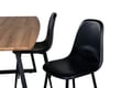 Miniatyrbillede 10 af 10: Spisebord og stole sæt, 75,5x160x85 cm, Sort, Træ