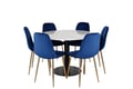 Miniatyrbillede 5 af 8: Spisebord og stole, Estelle, Bord: 106 cm, Stol: 52x86x44 cm, Hvid, Marmor