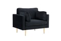 Pikkukuva 8 / 9: Nojatuoli, Boom Single Chair Velvet, 86x84x110 cm, Musta