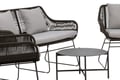Miniatyrbillede 9 af 10: Oleskeluryhmä, Davao, Sohva: 73x133x73 cm, Pöytä: 70x40 cm, Tuoli: 73x70x73 cm, Tummanharmaa