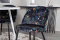 Miniatyrbillede 2 af 6: Spisebord og stole sæt, Plaza, bord 100x100x100 cm, stol 55x78x50,5 cm, hvid, sort, MDF